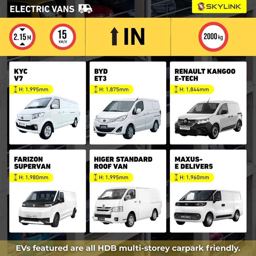 Going electric? These EV vans & trucks are all HDB carparks friendly! 🔋🚚